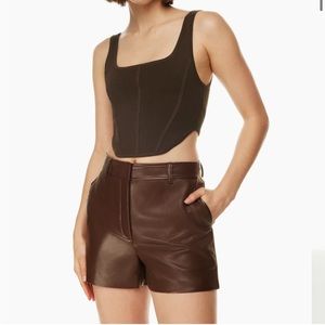 Babaton Dark Brown Corset Top